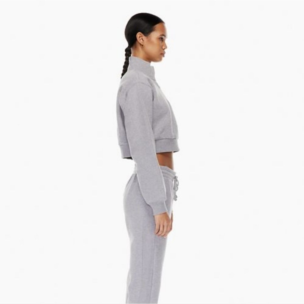 Women’s Gray and White Quarter-Zip Tops - Picture 3 of 9